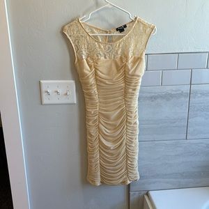 Cream, sequin heart dress